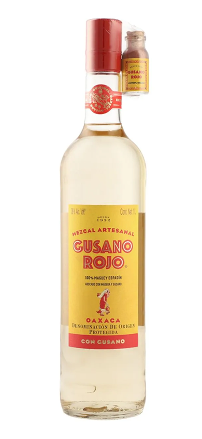 Mezcal Gusano Rojo Aboc Madera/Gusano - 1 L