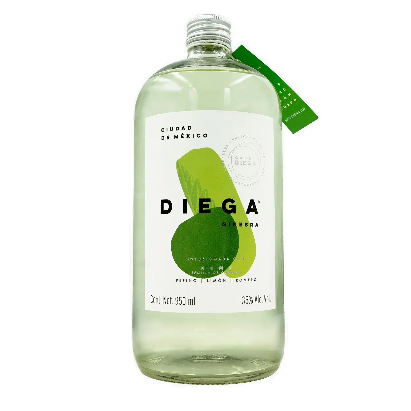Ginebra Diega Pepino-Limon-Romero - 950 Ml