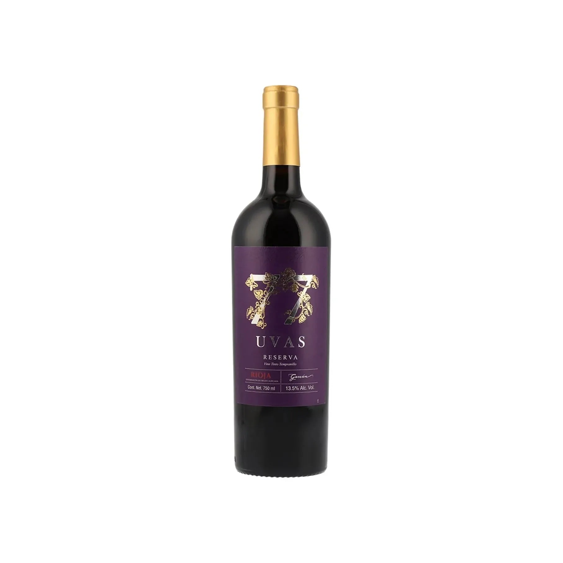 Vino Tinto 77 Uvas Tempranillo Reserva (13.5º) - 750 Ml