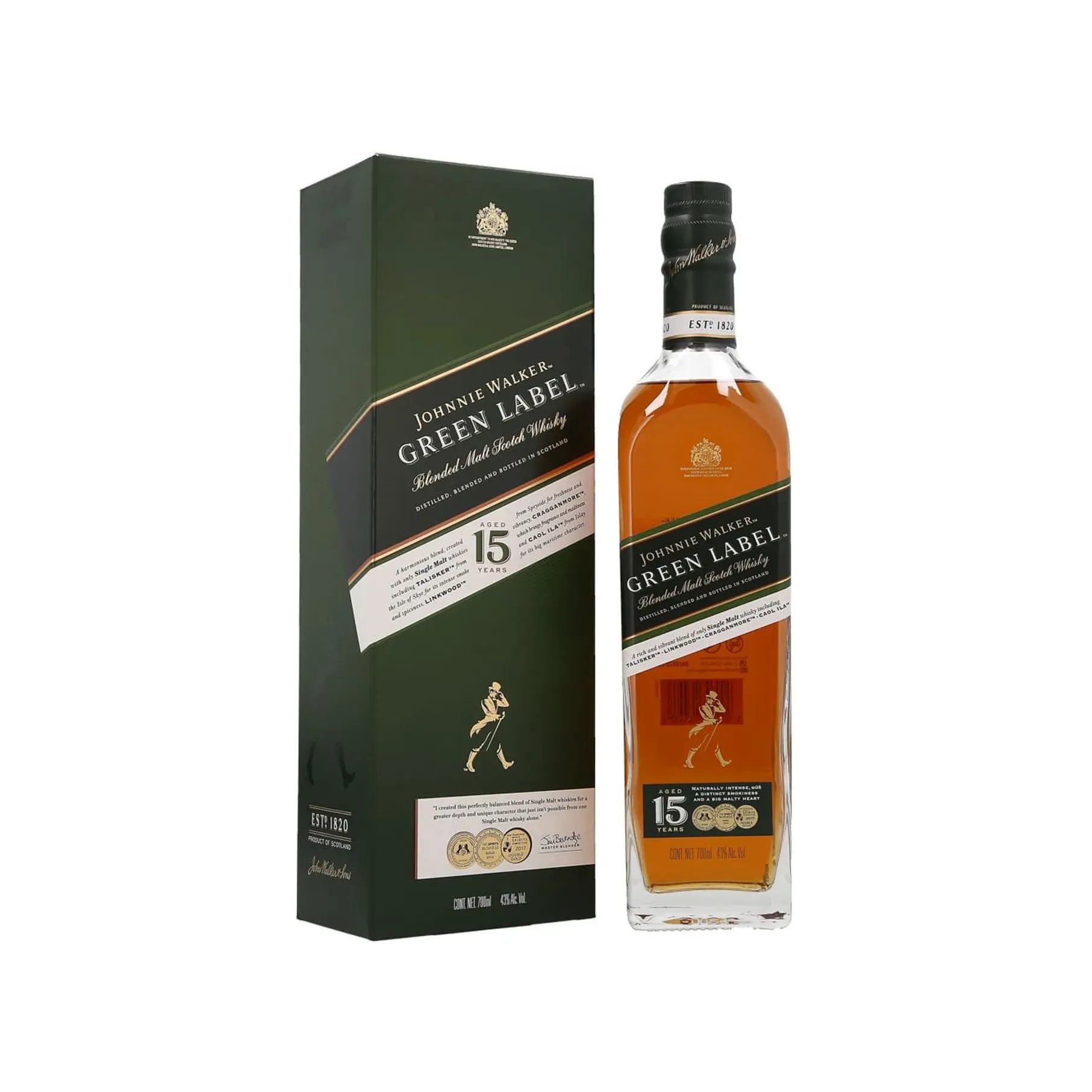Whisky Johnnie Walker Green 15 Años - 700 Ml
