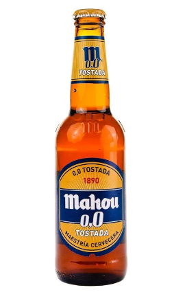 Bebida de Malta sin Alcohol Mahou San Miguel 0.0 Tostada Vidrio - 330 Ml