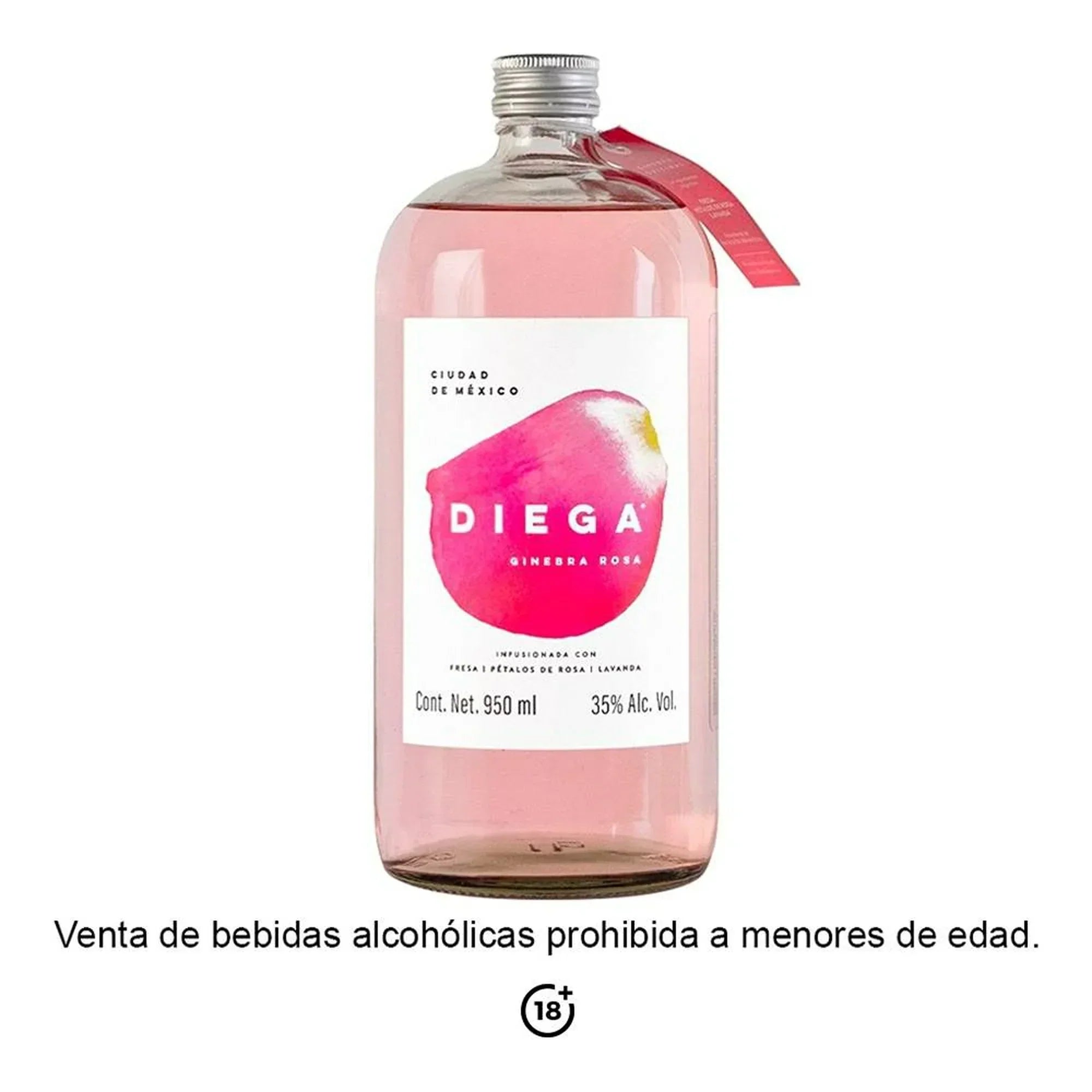 Ginebra Diega Rosa - 950 Ml
