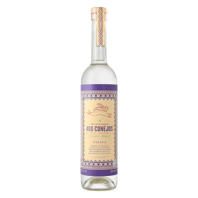 Mezcal 400 Conejos Joven Espadin Tobala - 700 Ml