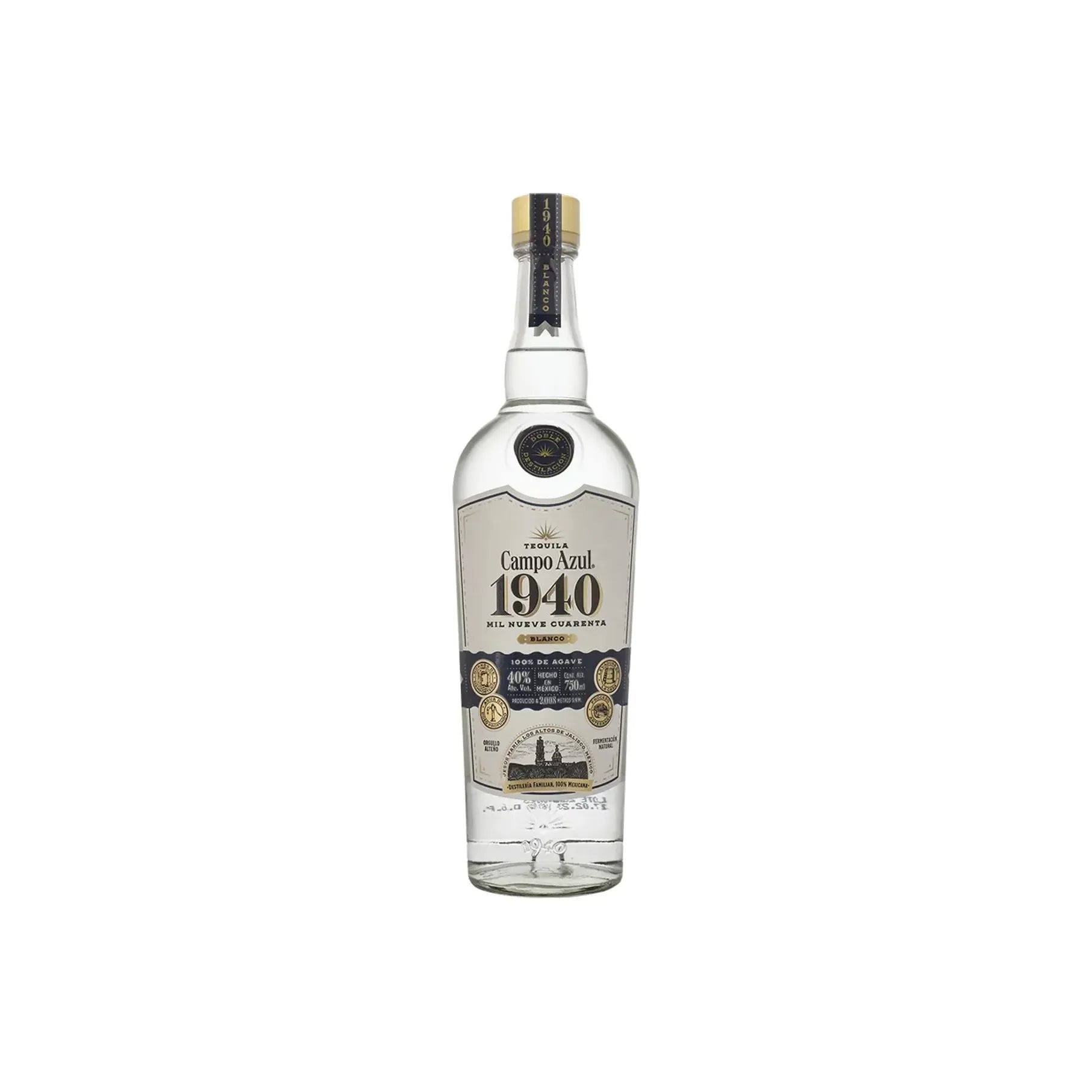 Tequila Campo Azul 1940 Blanco - 750 Ml