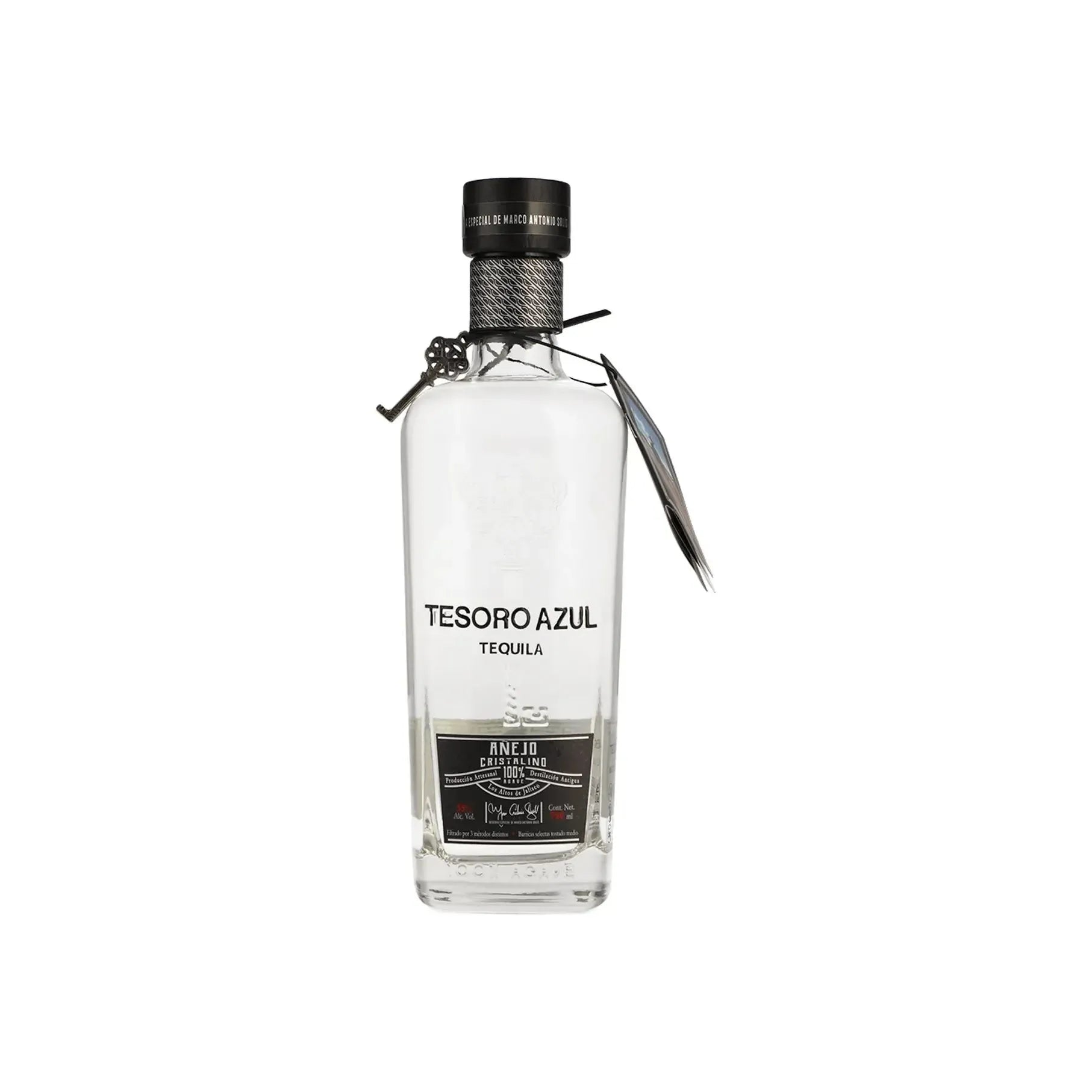 Teq. Tesoro Azul Añejo Cristalino 100% - 750 Ml