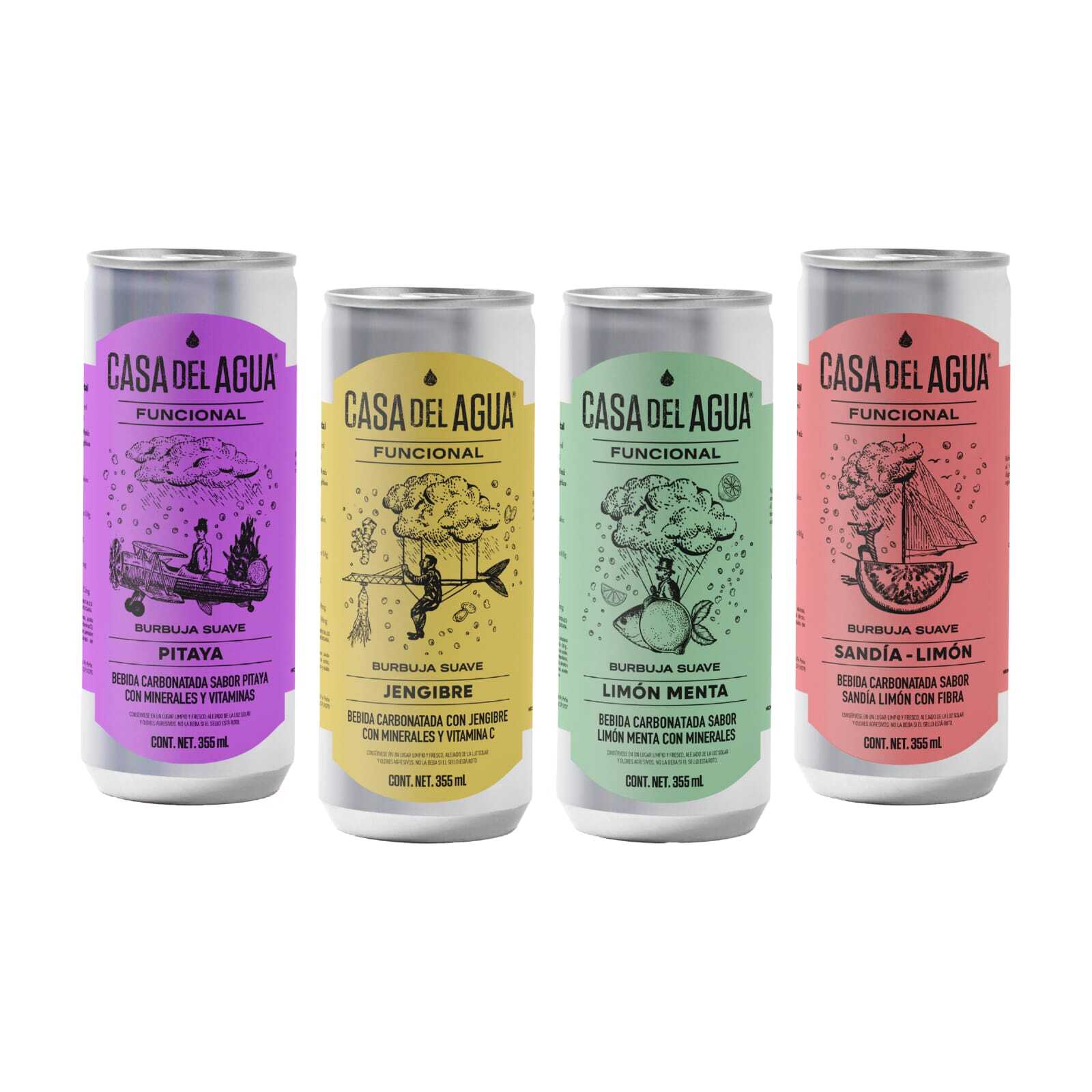 Agua Funcional Casa Del Agua Mix - 355 Ml